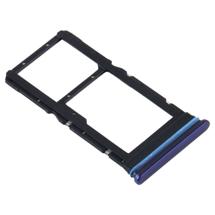 SIM Card Tray + SIM Card Tray / Micro SD Card Tray for Xiaomi Redmi Note 9 Pro 5G M2007J17C (Blue)