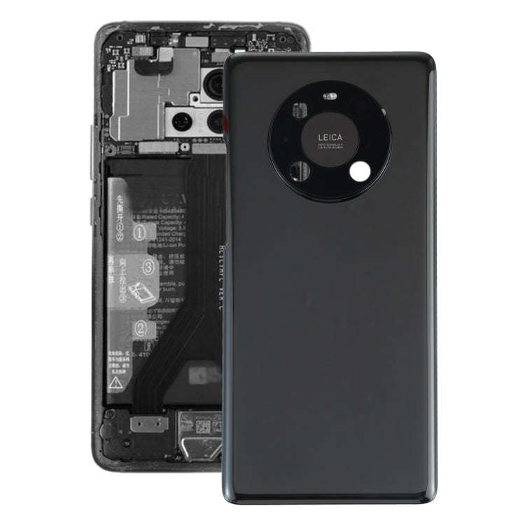 Original Battery Back Cover with Camera Lens Cover for Huawei Mate 40 Pro(Black)