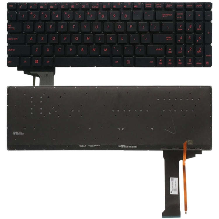 US Version Keyboard with Keyboard Backlight for Asus GL552 GL552J GL552JX GL552V GL552VL GL552VW ...