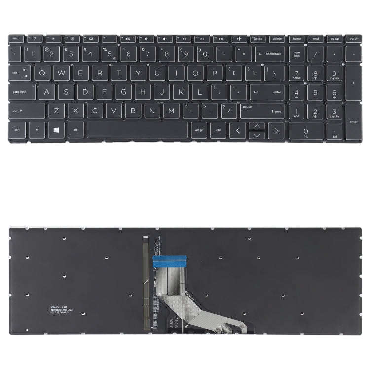 US Version Keyboard with Keyboard Backlight for HP 15-DA 15-DA0002DX 15-DA0008CA 15-DB 15-DB0003C...
