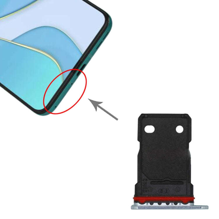 For OnePlus 8T KB2001 KB2000 KB2003 KB2005 KB2007 SIM Card Tray + SIM Card Tray (Silver)