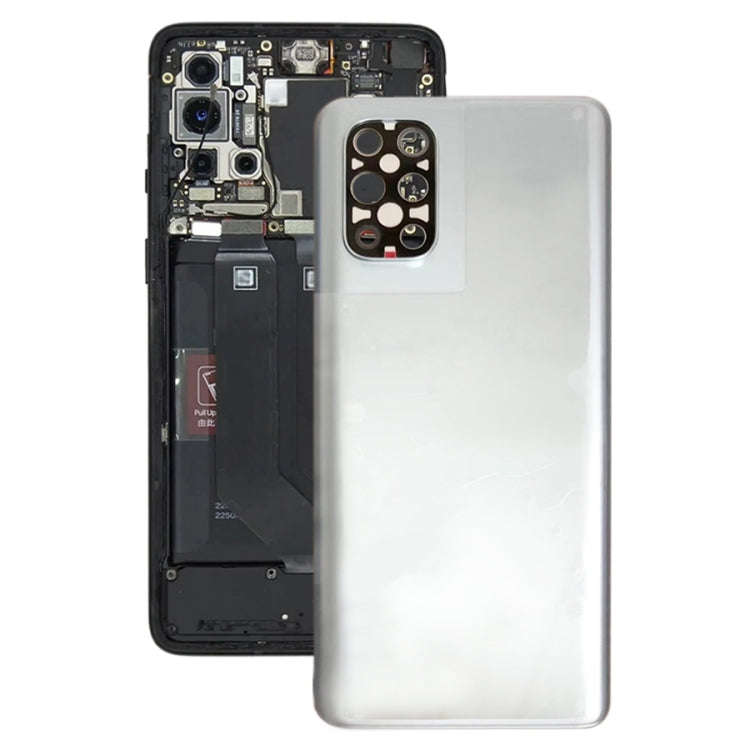 For OnePlus 8T+ 5G Battery Back Cover with Camera Lens Cover (Silver)