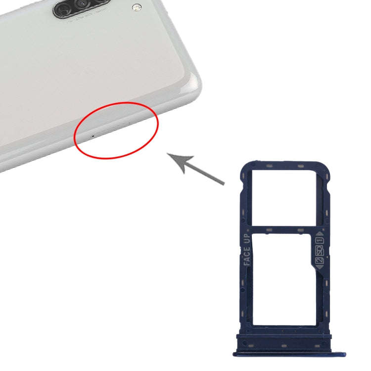 SIM Card Tray + SIM Card Tray / Micro SD Card Tray for Motorola Moto G8 Power (Blue)