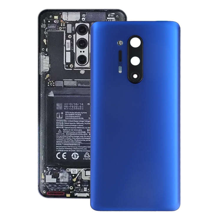 For OnePlus 8 Pro Battery Back Cover with Camera Lens Cover (Blue)