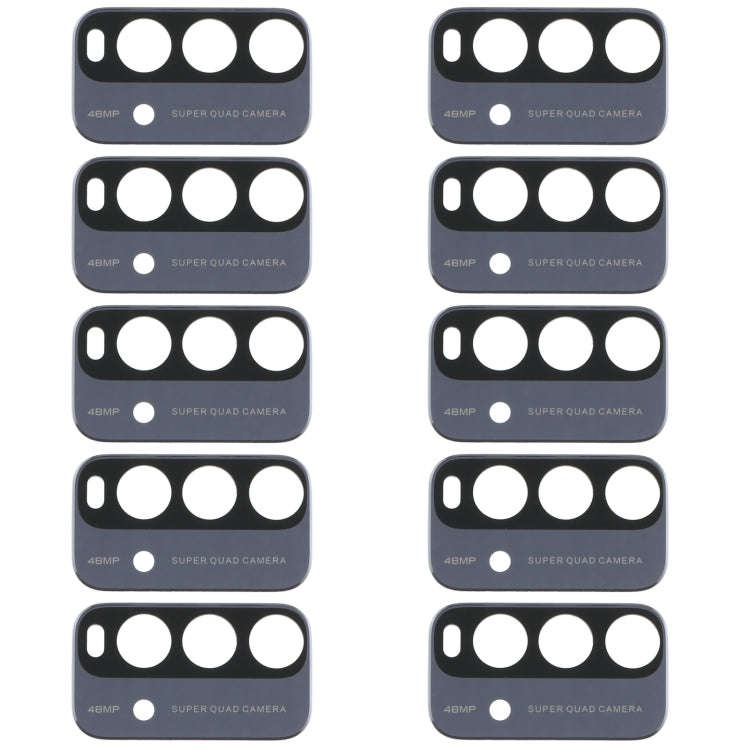 10 PCS Back Camera Lens for Xiaomi Redmi Note 9 4G M2010J19SC (Black)