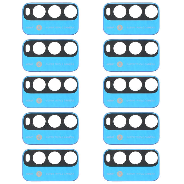 10 PCS Back Camera Lens for Xiaomi Redmi Note 9 4G M2010J19SC (Blue)