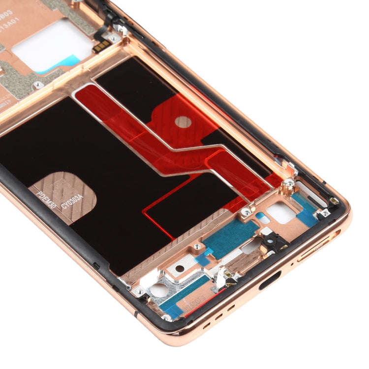 For OPPO Find X2 Pro CPH2025 PDEM30 Original Front Housing LCD Frame Bezel Plate (Gold)