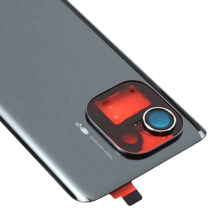 Original Battery Back Cover for Xiaomi Mi 11 Pro(Black)