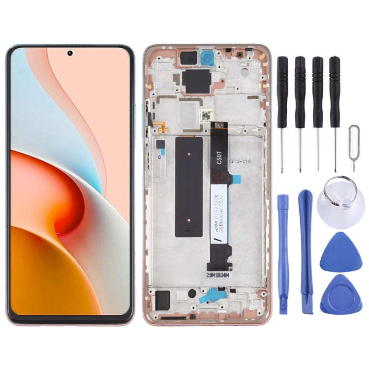 Original LCD Screen and Digitizer Full Assembly with Frame for Xiaomi Redmi Note 9 Pro 5G / Mi 10...