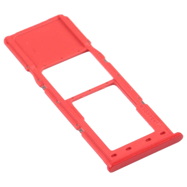 For Samsung Galaxy A12 SM-A125 SIM Card Tray + Micro SD Card Tray (Red)