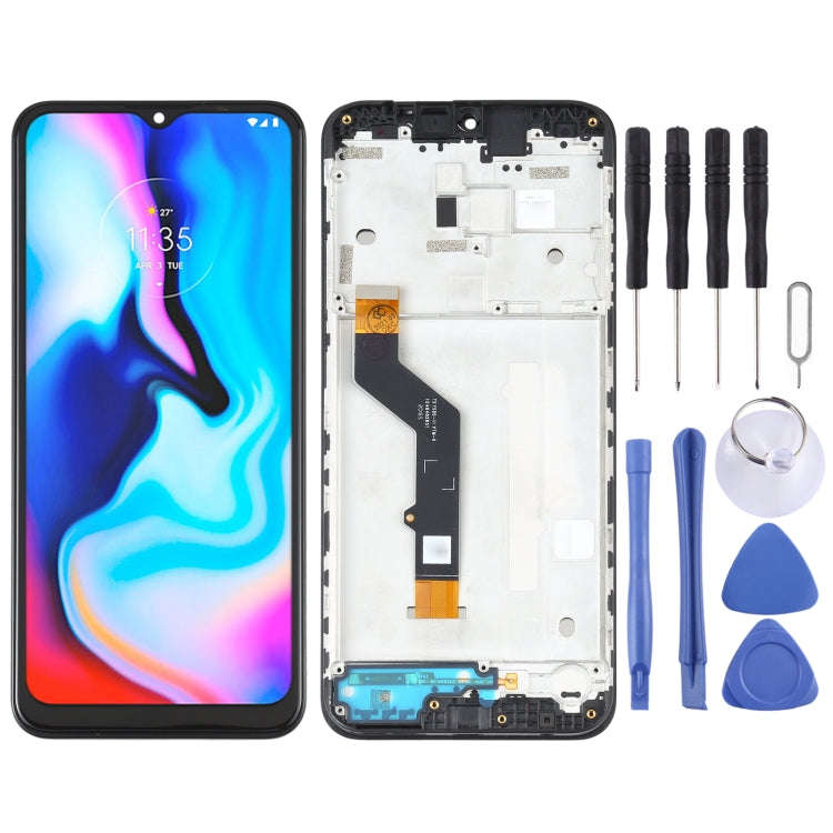 TFT LCD Screen for Motorola Moto E7 Plus XT2081-1 Digitizer Full Assembly with Frame (Black)