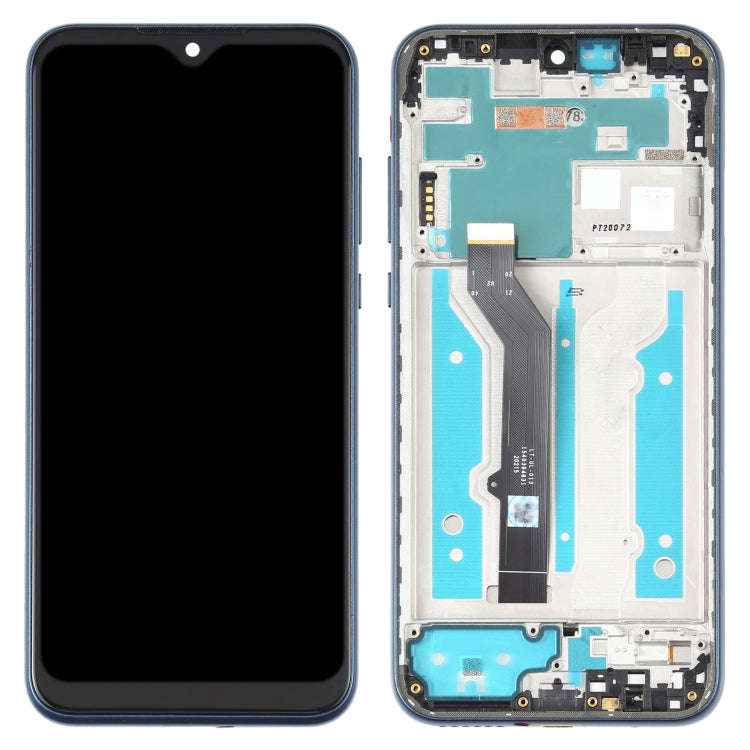 TFT LCD Screen for Motorola Moto E (2020)Digitizer Full Assembly with Frame (Blue)