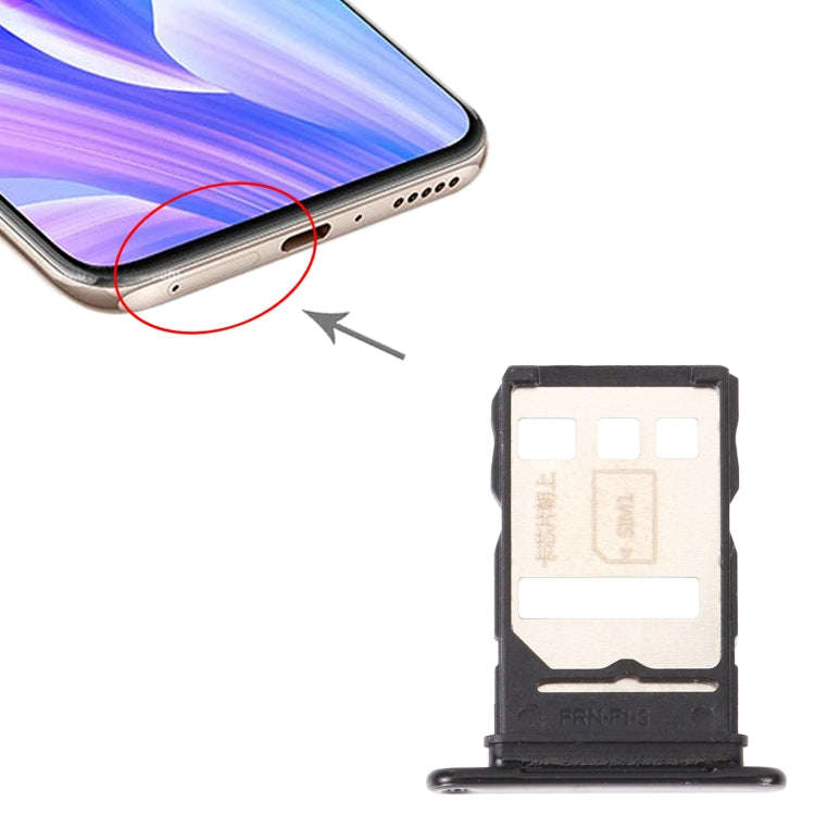 SIM Card Tray + NM Card Tray for Huawei Enjoy 20 Plus 5G (Black)