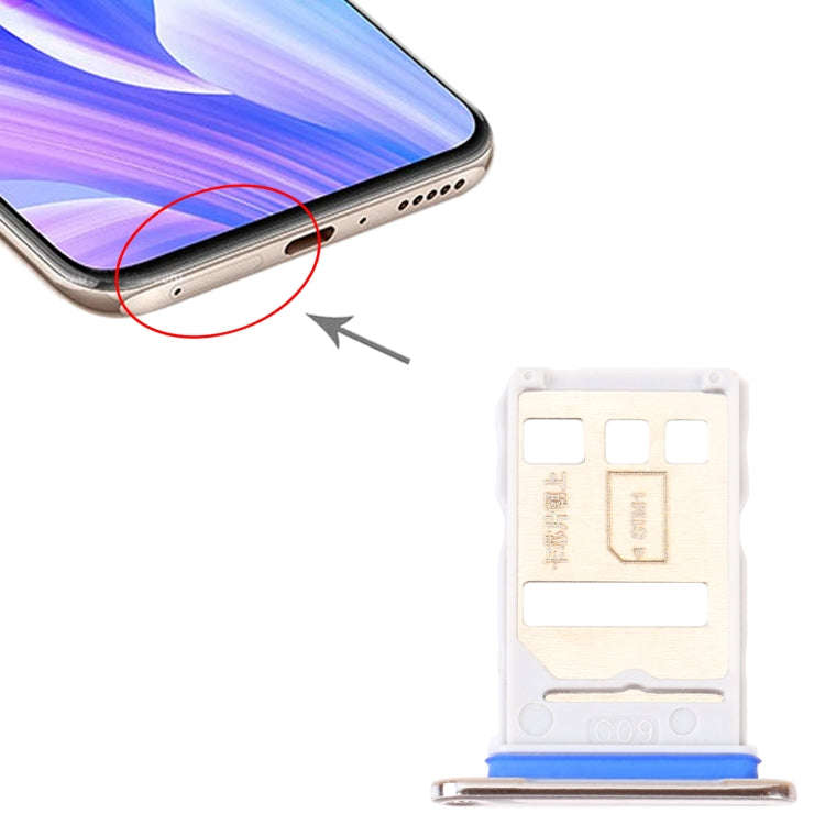 SIM Card Tray + NM Card Tray for Huawei Enjoy 20 Plus 5G (Silver)