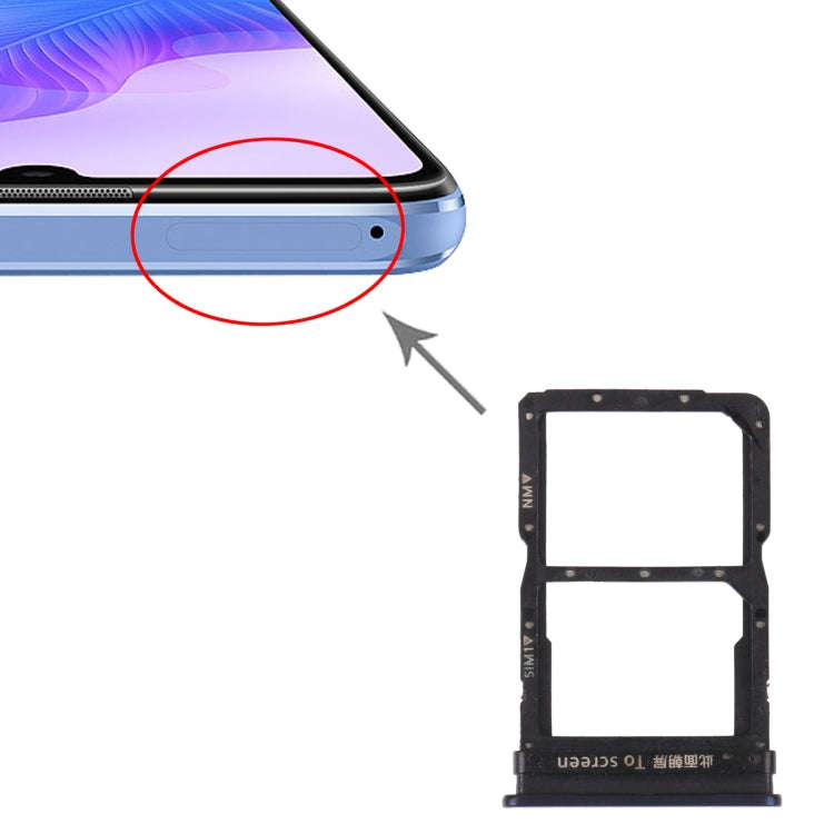 SIM Card Tray + NM Card Tray for Huawei Enjoy 20 Pro (Blue)
