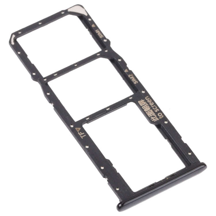 SIM Card Tray + SIM Card Tray + Micro SD Card Tray for Huawei Y5p (Black)