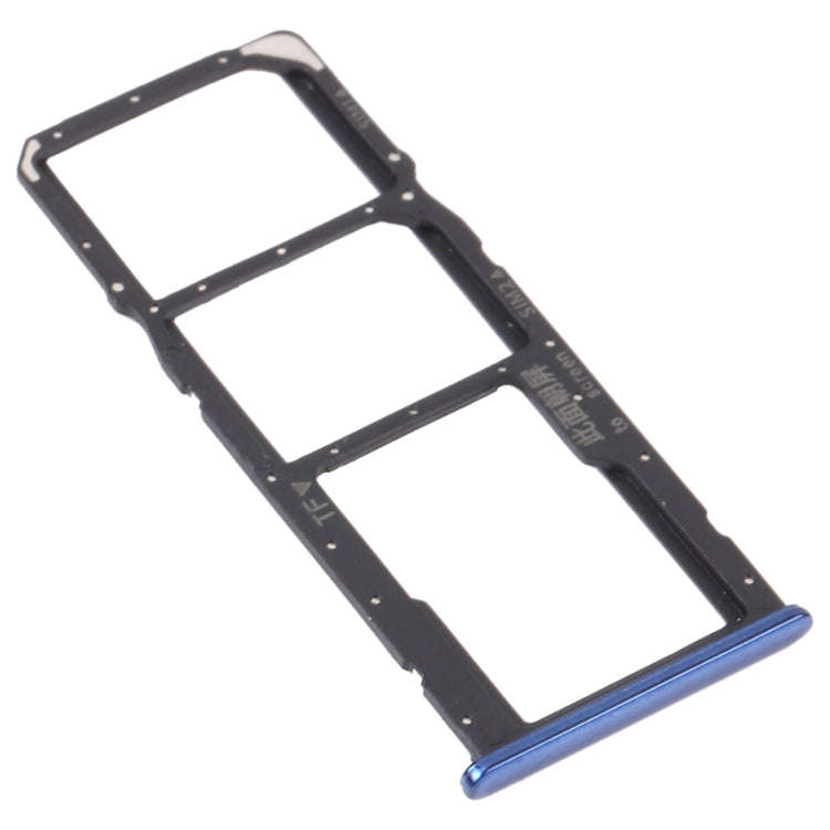 SIM Card Tray + SIM Card Tray + Micro SD Card Tray for Huawei Y5p (Blue)