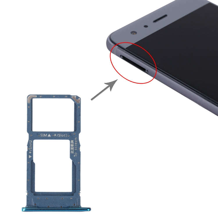 SIM Card Tray + SIM Card Tray / Micro SD Card Tray for Honor 9S (Green)