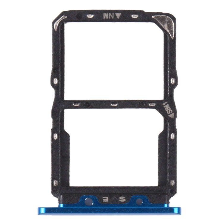 SIM Card Tray + NM Card Tray for Huawei Nova 5 Pro (Blue)