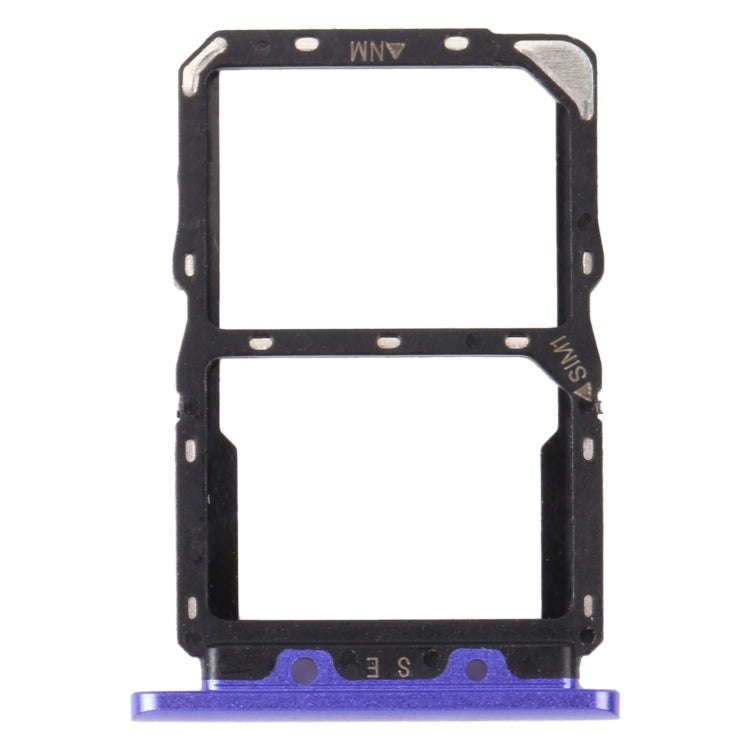 SIM Card Tray + NM Card Tray for Huawei Nova 5 Pro (Purple)