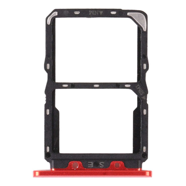 SIM Card Tray + NM Card Tray for Huawei Nova 5 Pro (Red)