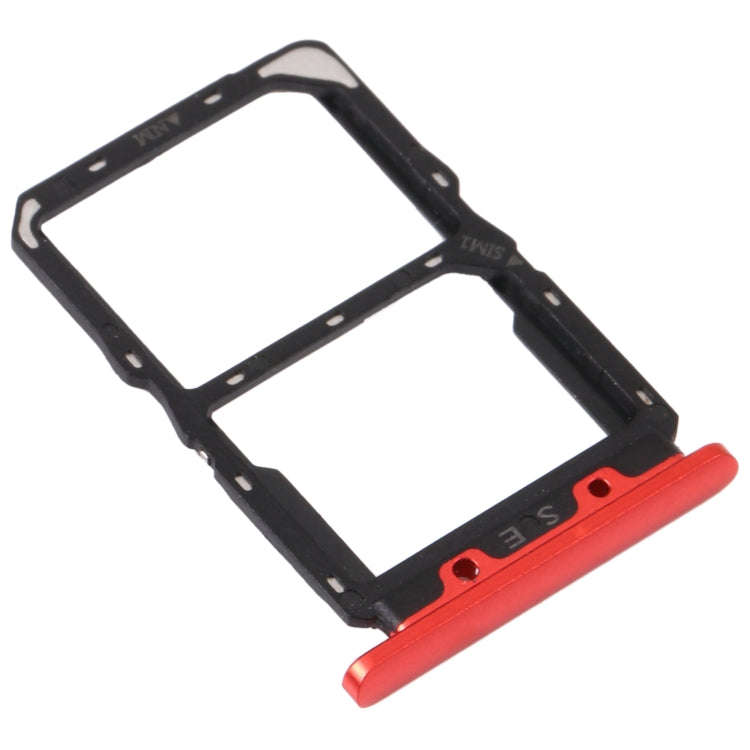 SIM Card Tray + NM Card Tray for Huawei Nova 5 Pro (Red)