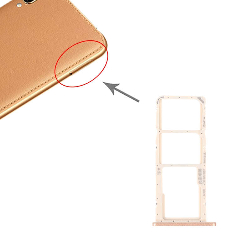 SIM Card Tray + SIM Card Tray + Micro SD Card Tray for Huawei Enjoy 9e (Gold)