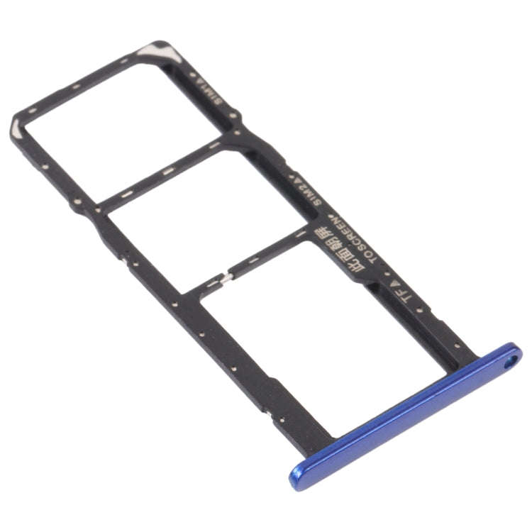SIM Card Tray + SIM Card Tray + Micro SD Card Tray for Honor 8S (Blue)