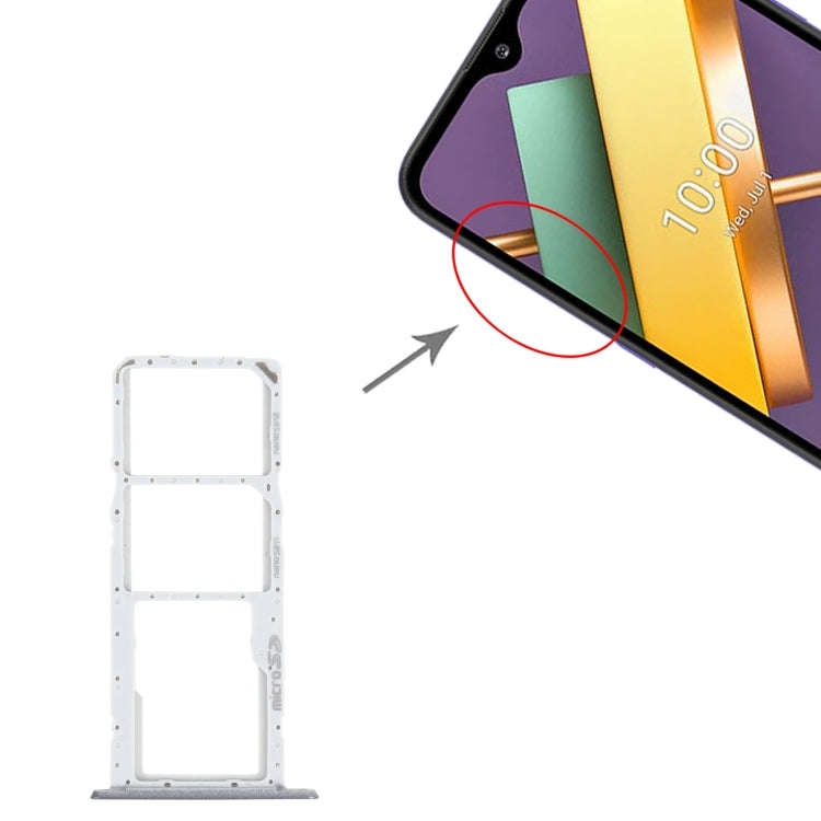 SIM Card Tray + SIM Card Tray + Micro SD Card Tray for LG K22 LMK200Z LMK200E LMK200B LM-K200 (Bl...