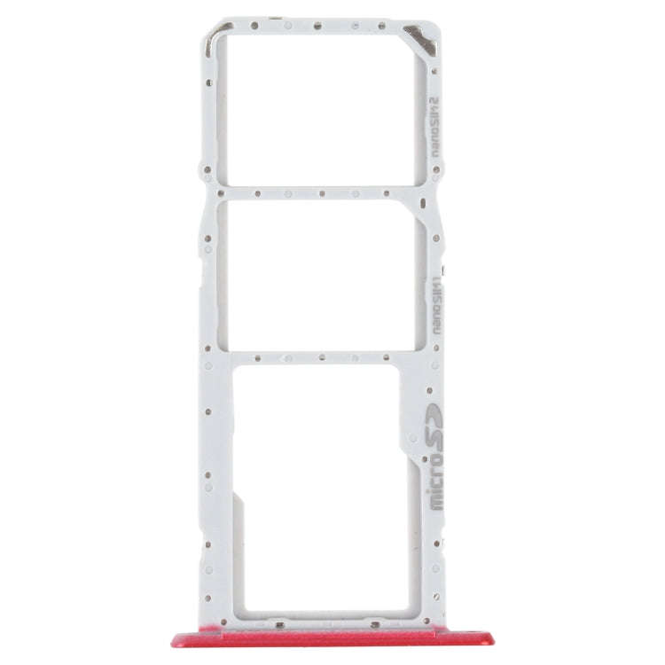 SIM Card Tray + SIM Card Tray + Micro SD Card Tray for LG K22 LMK200Z LMK200E LMK200B LM-K200 (Red)