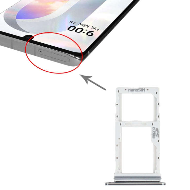 SIM Card Tray + SIM Card Tray / Micro SD Card Tray for LG Velvet 5G LM-G900N LM-G900EM LM-G900 LM...