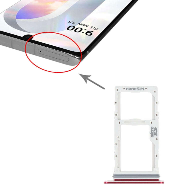 SIM Card Tray + SIM Card Tray / Micro SD Card Tray for LG Velvet 5G LM-G900N LM-G900EM LM-G900 LM...
