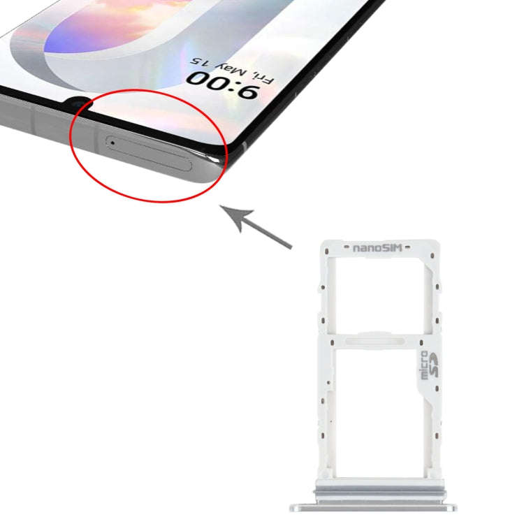SIM Card Tray + SIM Card Tray / Micro SD Card Tray for LG Velvet 5G LM-G900N LM-G900EM LM-G900 LM...