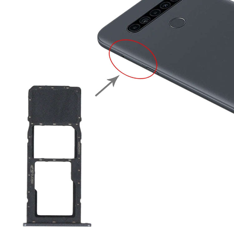 SIM Card Tray + Micro SD Card Tray for LG K41S LMK410EMW LM-K410EMW LM-K410(Silver)