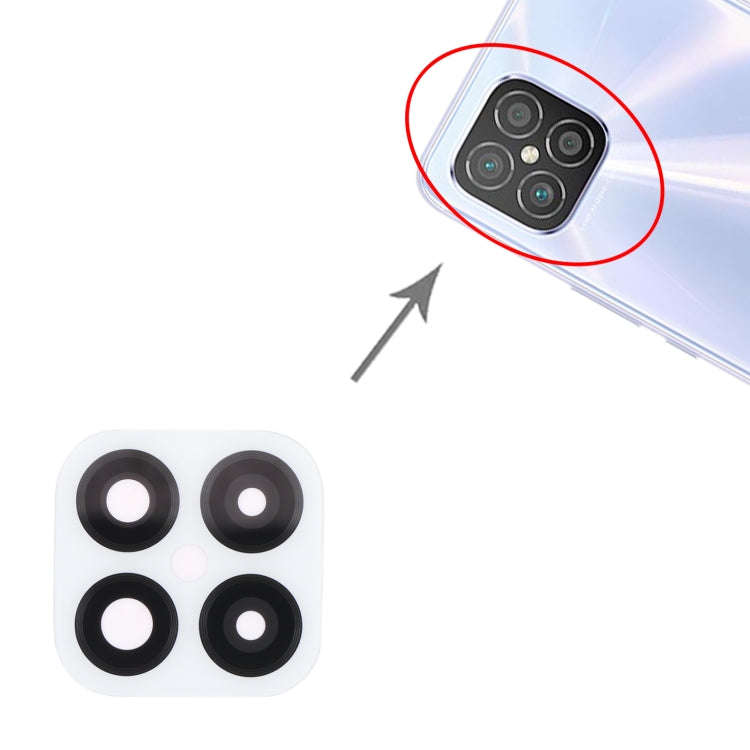 For Huawei Nova 8 SE  10pcs Back Camera Lens (White)