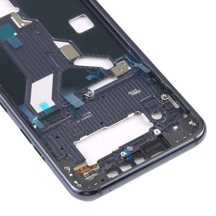 Front Housing LCD Frame Bezel Plate for LG G8s ThinQ LMG810 LM-G810 LMG810EAW (Black)