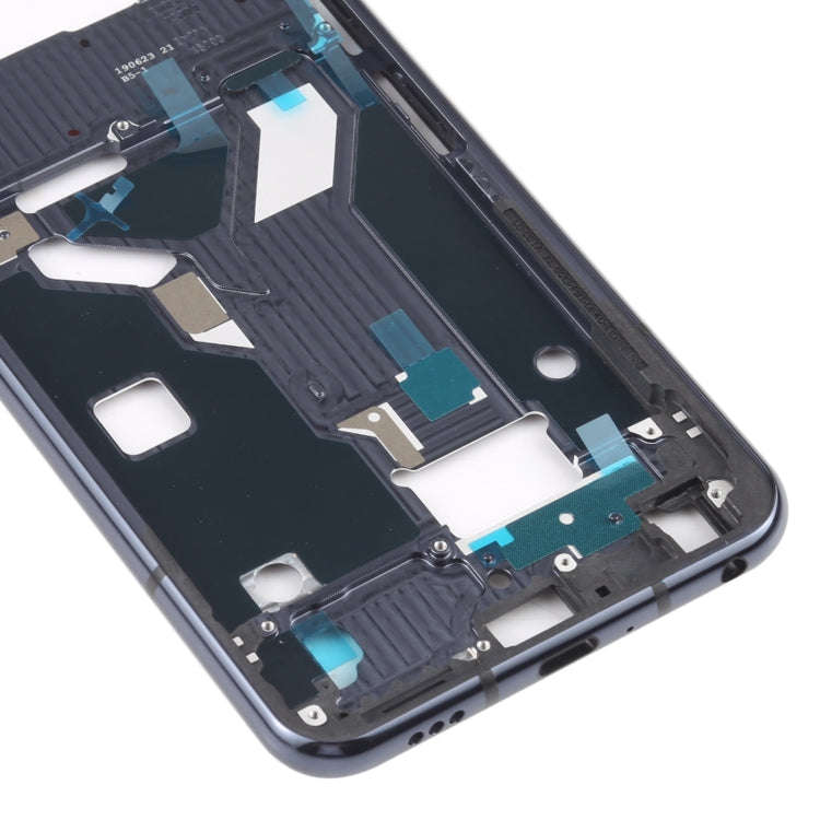 Front Housing LCD Frame Bezel Plate for LG G8s ThinQ LMG810 LM-G810 LMG810EAW (Black)
