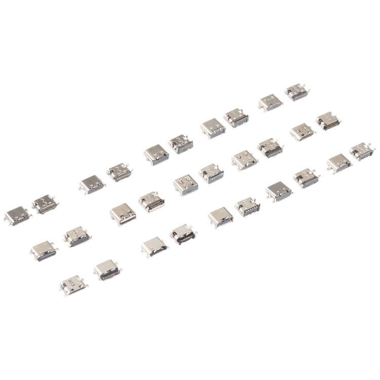 75 PCS/Set USB Type C Charging Port Connector 6Pin / 12Pin / 16Pin / 14Pin / 24Pin for Huawei / S...
