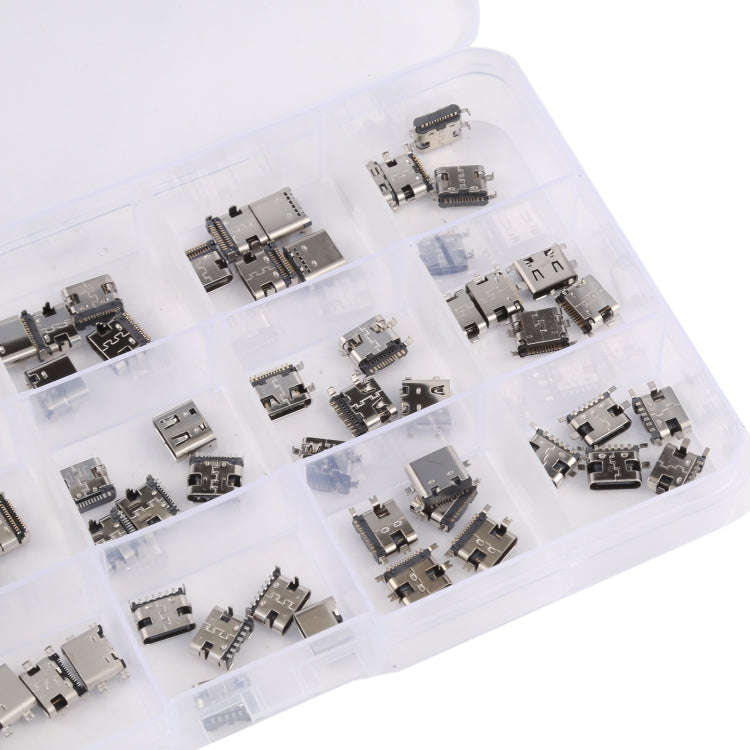 75 PCS/Set USB Type C Charging Port Connector 6Pin / 12Pin / 16Pin / 14Pin / 24Pin for Huawei / S...