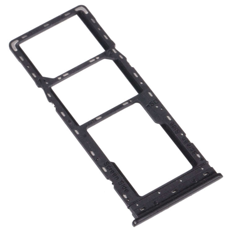 For Tecno Spark 4 / Camon 12 KC2 KC8 CC7 SIM Card Tray + SIM Card Tray + Micro SD Card Tray (Black)