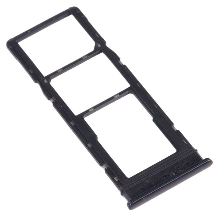 For Tecno Spark 5 Air KD6a SIM Card Tray + SIM Card Tray + Micro SD Card Tray (Black)