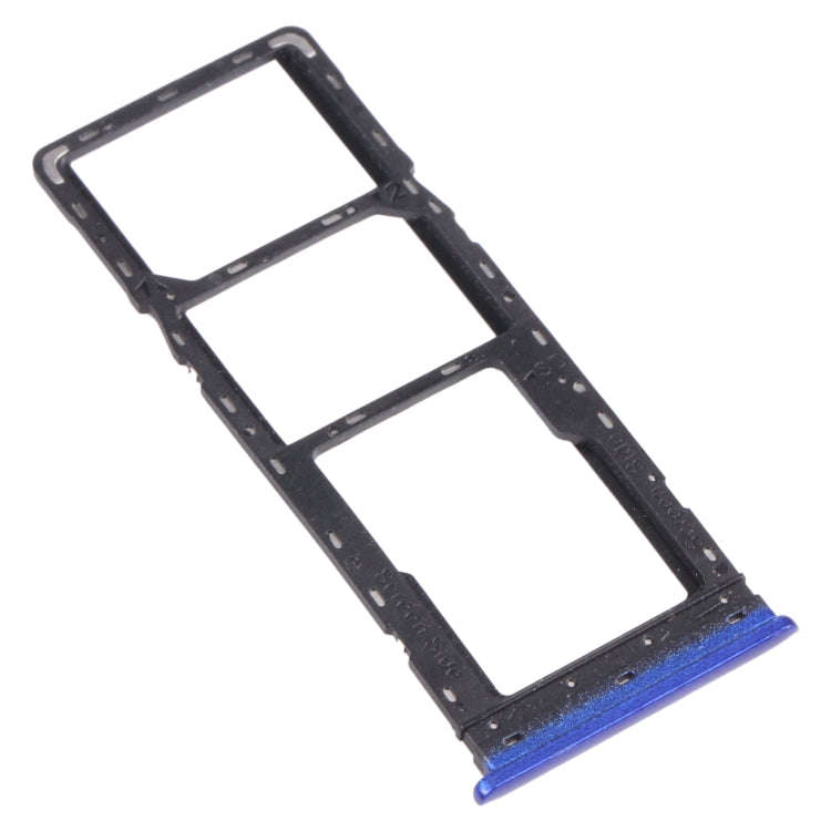 For Tecno Spark 5 Air KD6a SIM Card Tray + SIM Card Tray + Micro SD Card Tray (Blue)