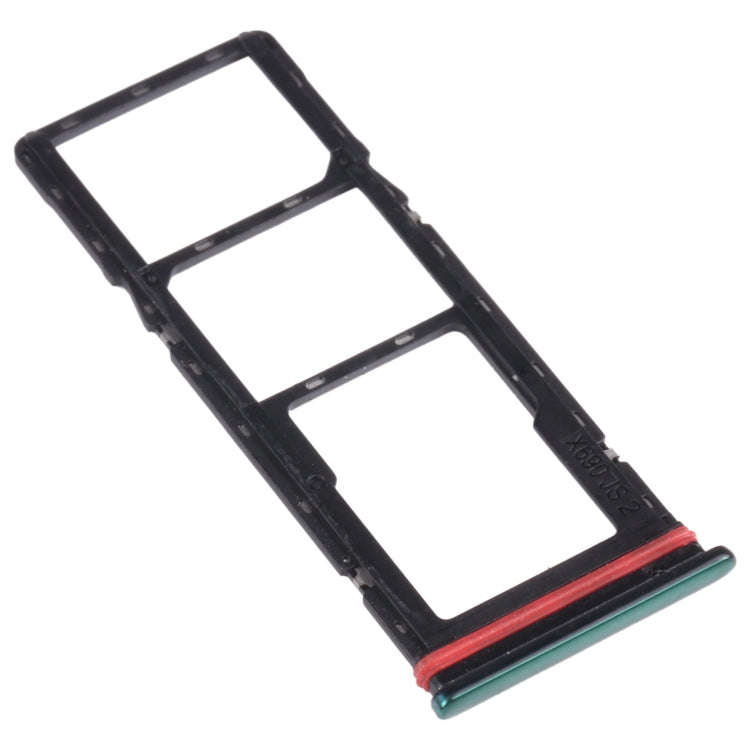 For Infinix Hot 9 X655C X655 X655D SIM Card Tray + SIM Card Tray + Micro SD Card Tray (Green)