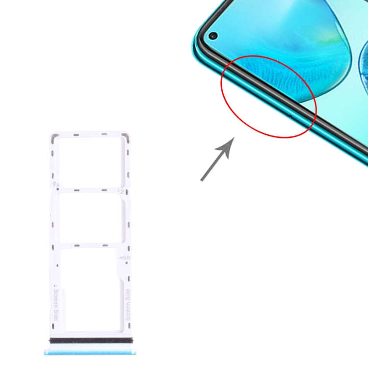 For Infinix Note 8i X683 SIM Card Tray + SIM Card Tray + Micro SD Card Tray (Green)