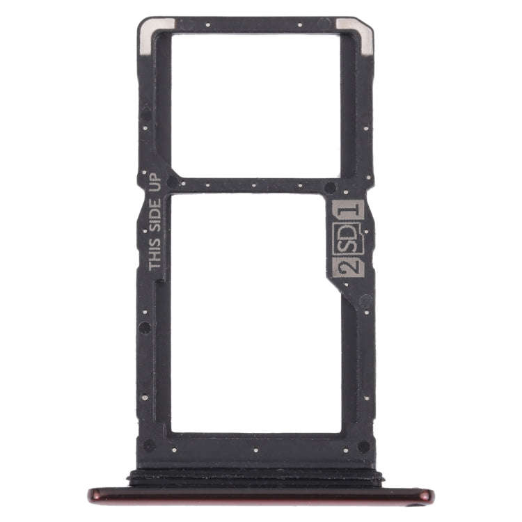 SIM Card Tray + SIM Card Tray / Micro SD Card Tray for Motorola One Hyper XT2027 XT2027-1 (Red)