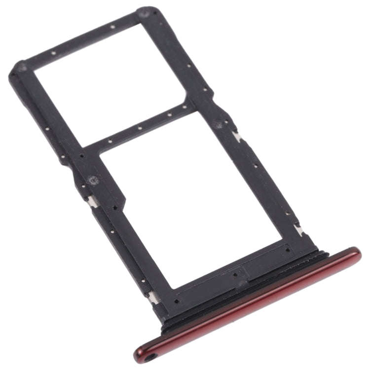 SIM Card Tray + SIM Card Tray / Micro SD Card Tray for Motorola One Hyper XT2027 XT2027-1 (Red)