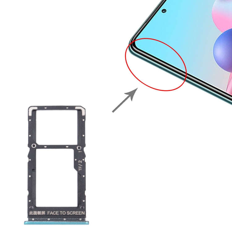 SIM Card Tray + SIM Card Tray / Micro SD Card Tray for Xiaomi Redmi Note 10 5G / Poco M3 Pro 5G /...