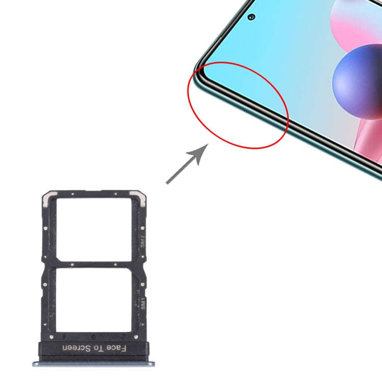 SIM Card Tray + SIM Card Tray for Xiaomi Redmi Note 10 Pro 5G / Poco X3 GT(Silver)