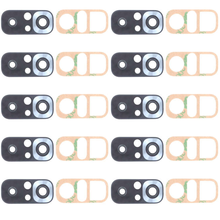 10 PCS Back Camera Lens for Xiaomi Redmi Note 10S M2101K7BG M2101K7BI M2101K7BNY(Silver)