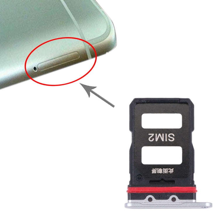 SIM Card Tray + SIM Card Tray for Xiaomi Redmi K40 Gaming M2012K10C M2104K10AC (Silver)
